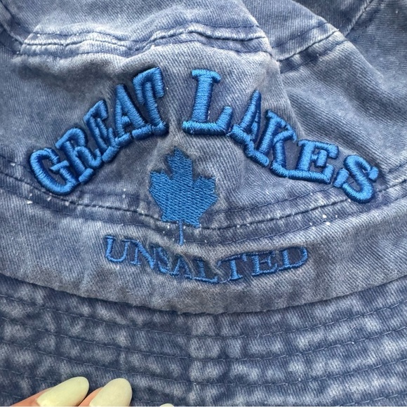 Vintage-Inspired “Great Lakes Unsalted” Denim Bucket Hat - Picture 3 of 6
